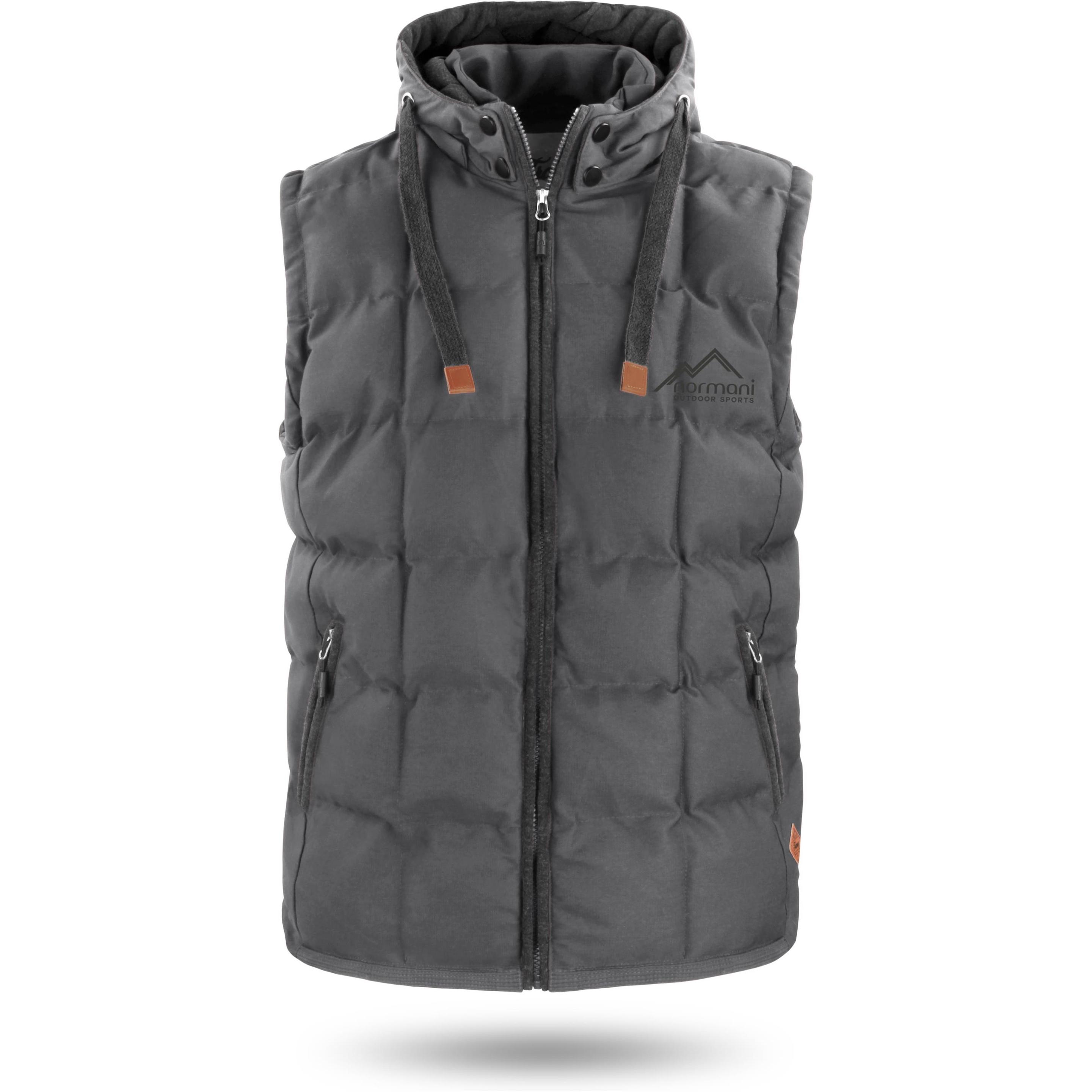 Normani, Herren, Weste, Herren Winter-Steppweste Tropez - 1555, Grau, (S)