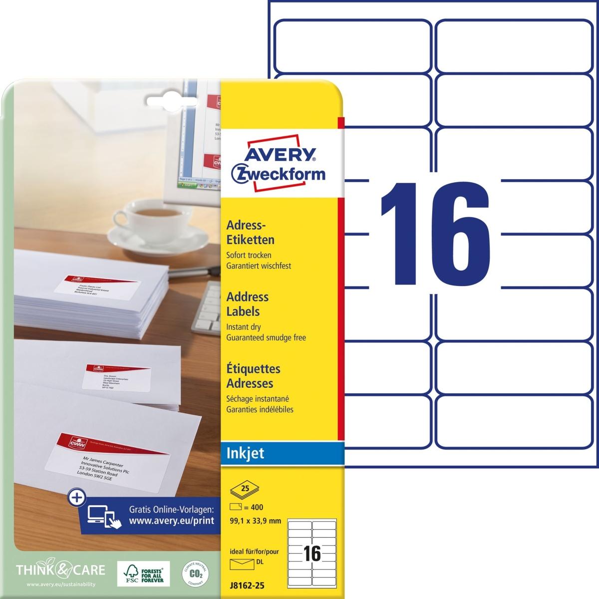 Avery, Etiketten, Adress-Etiketten