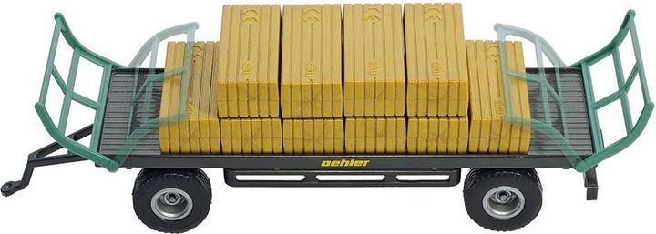 Actual product image Siku 1946 Tractor with bales grab and trailer 01:50