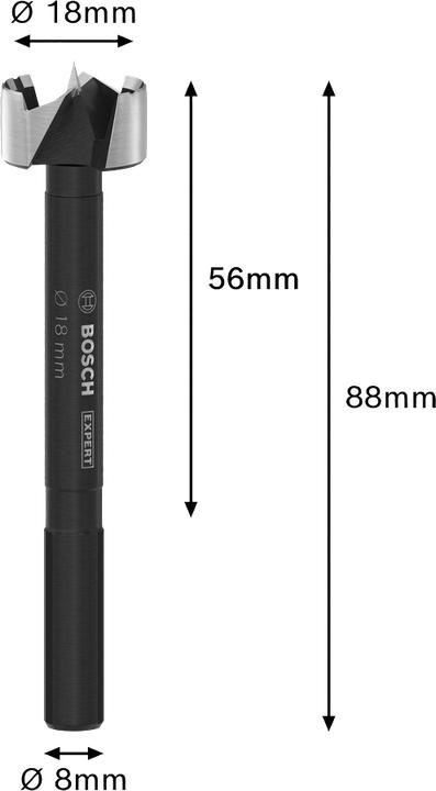 Produktbild Fortis Forstnerbohrer EXPERT Wood 18mm 18x90 m 2608901826 (18, 18 mm)