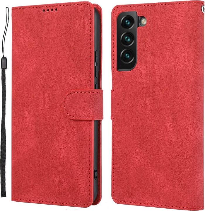 Cover-Discount Galaxy S23 - Leder Etui Hülle rot (Samsung Galaxy S23)