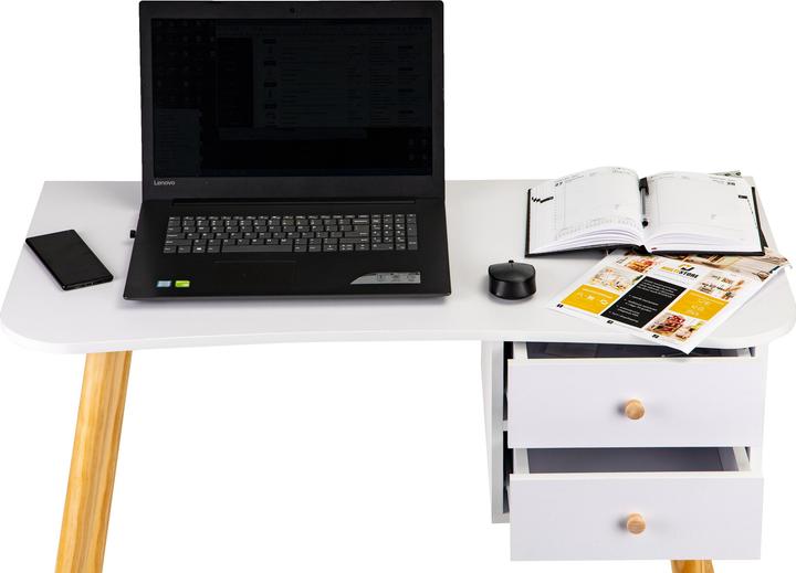 Actual product image Modernhome Modern computer desk 2 drawers (100 x 48 x 70 cm)