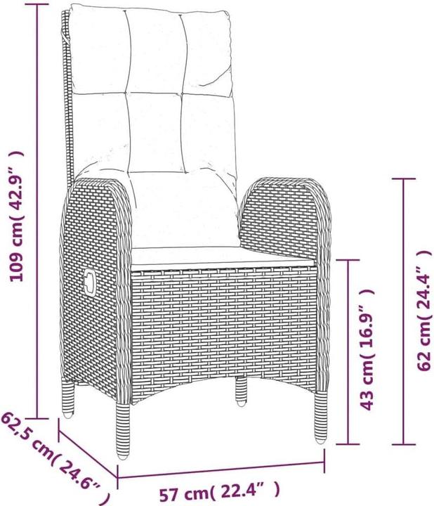 Produktbild vidaXL Garten Essgruppe (150 x 90 x 75 cm)