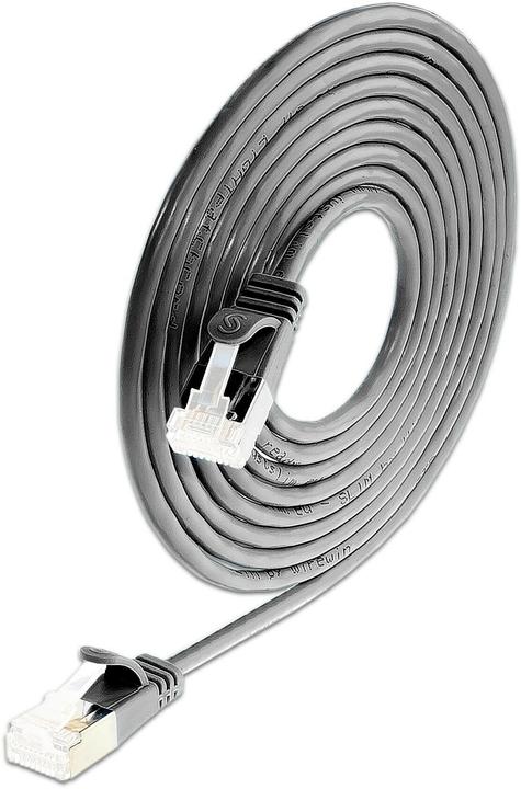 SLIM Cavo Slimpatch RJ-45, Cat 6A, U/FTP, 3 m, nero, confezione da 36 pezzi (U/FTP, CAT6a, 3 m)