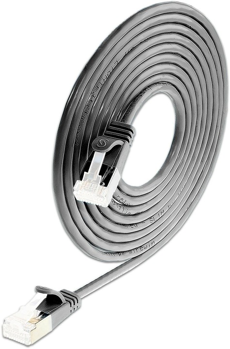 Immagine prodotto SLIM Cavo Slimpatch RJ-45, Cat 6A, U/FTP, 3 m, nero, confezione da 36 pezzi (U/FTP, CAT6a, 3 m)