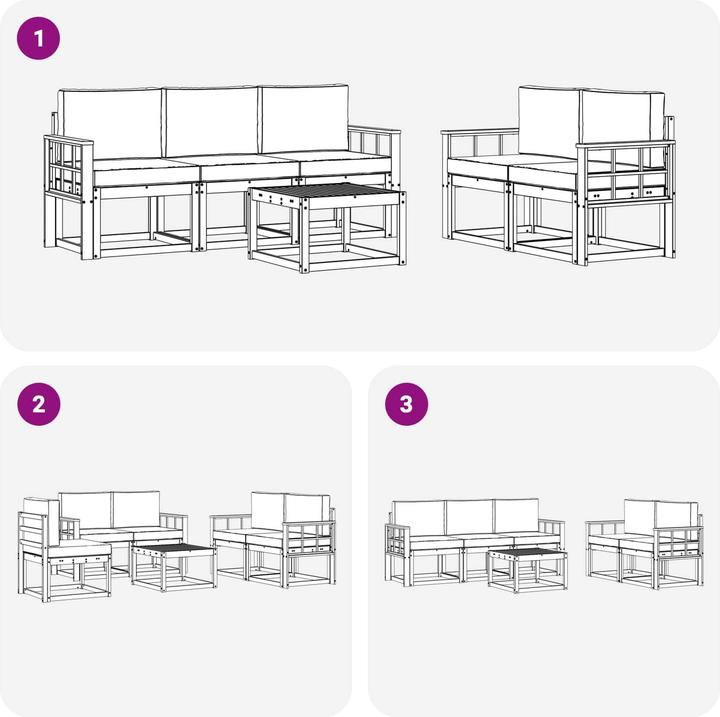 Produktbild vidaXL Outdoor-Sofa