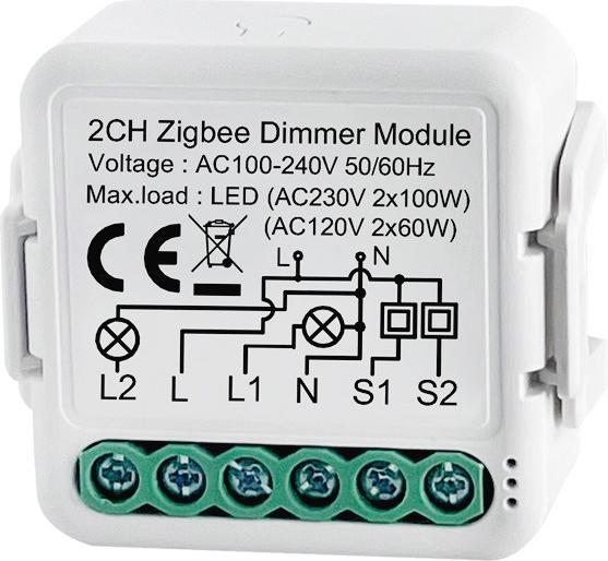 Actual product image Netplus Smart Dimmer Module 2-Channel Zigbee (Dimming actuator)
