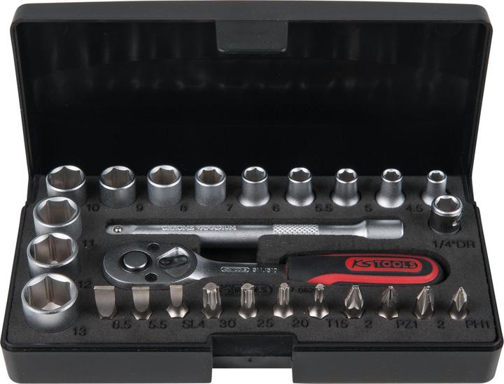 Image du produit KS Tools Jeu de clés à douille (6 mm, 12 mm, 10 mm, 7 mm, 11 mm, 5 mm, 8 mm, 9 mm, 13 mm, 4 mm)