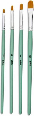 Actual product image Pebeo 4 MC Hazelnut Poly Gold Brushes