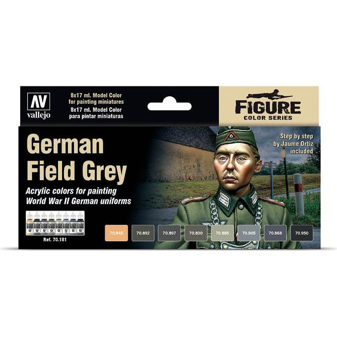 Vallejo, Colore + Vernice per fai da te, Modello Air German Field Grey (17 ml)