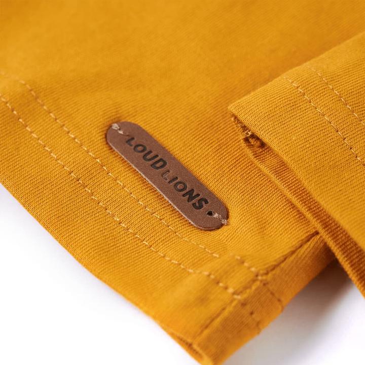 Produktbild vidaXL Kinder-Langarmshirt Ocker 104,Material: 100