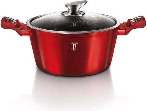 Produktbild BerlingerHaus Casserole With Lid 24 cm Burgund Metalic (24 cm, Kochtopf, Aluminium)