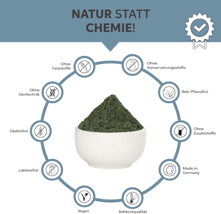 Immagine prodotto Eltabia Spirulina biologica in polvere | Qualità premium di cibo crudo (Polvere)