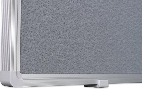 Actual product image eurokraft basic pin board, fabric covering, grey, WxH 900 x 600 mm. (Bulletin board, 90 x 60 cm)