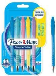 Produktbild Paper Mate Kugelschreiber Flexgrip Ultra Pastel. M mėlyna 5er Blister (5x)