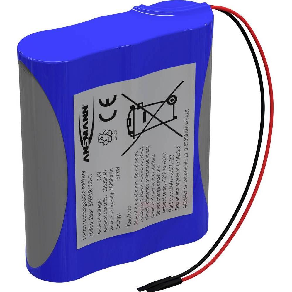 Ansmann Li-Ion Battery Pack 1S3P (1 Stk., 18650, 10500 mAh), Batterien + Akkus