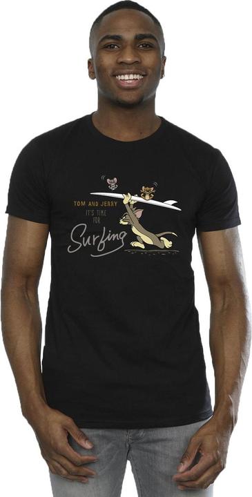 Actual product image Tom & Jerry Mens It's Time For Surfing T-Shirt (5XL)