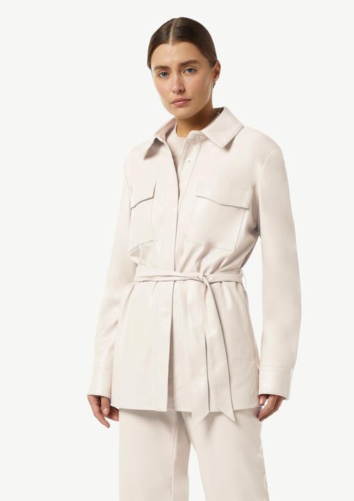 Produktbild Comma Indoor-Jacke Overshirt in Lederoptik mit abnehmbarem Gürtel (40)