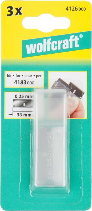 Produktbild wolfcraft 3 Ersatzklingen für Schaber 4183000 (Ersatzklinge)