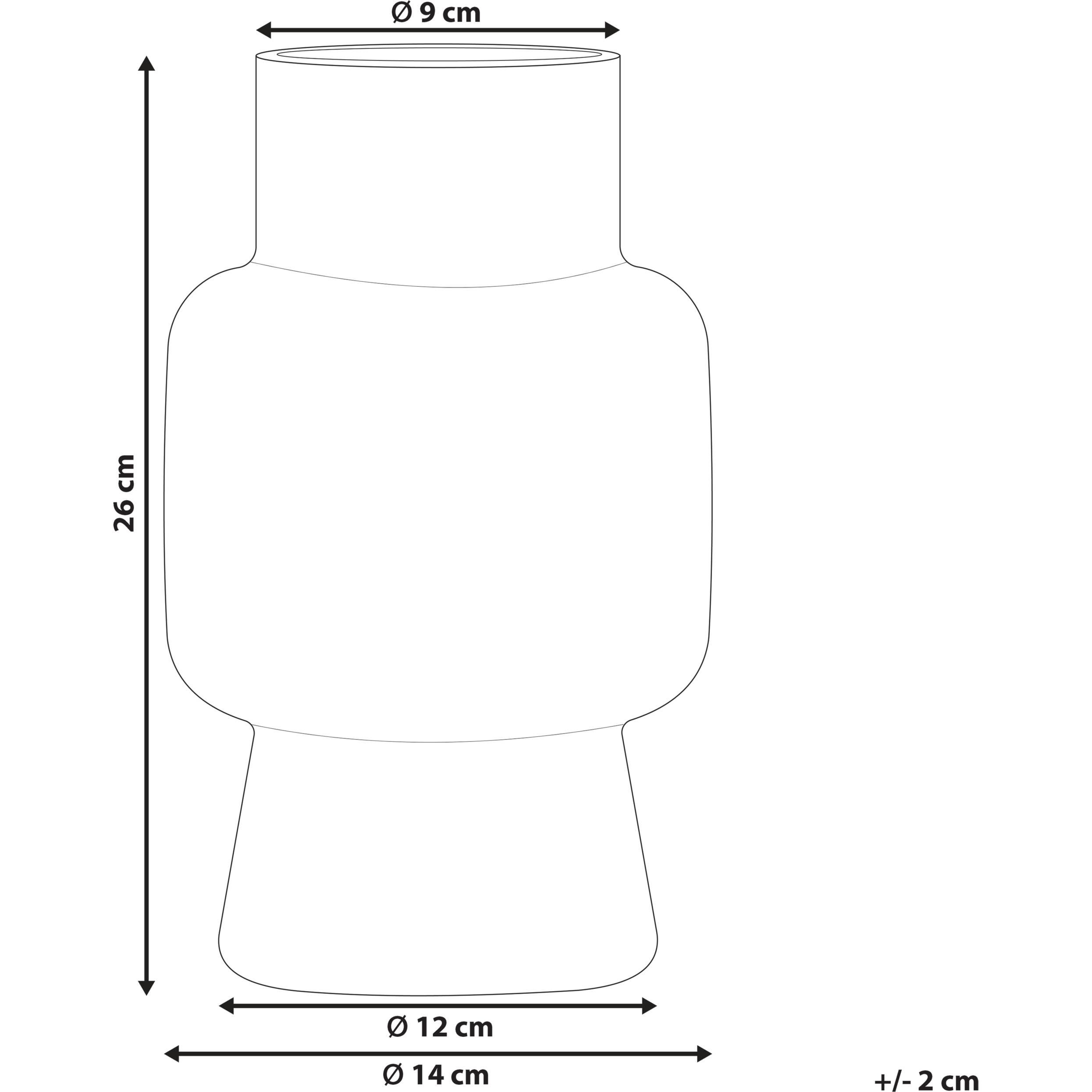 Thumbnail - Beliani, Vase, Lumarko Rahmen Glasblumenvase 26 cm grau MEGALO. (1 x, 14 x 14 x 26 cm)