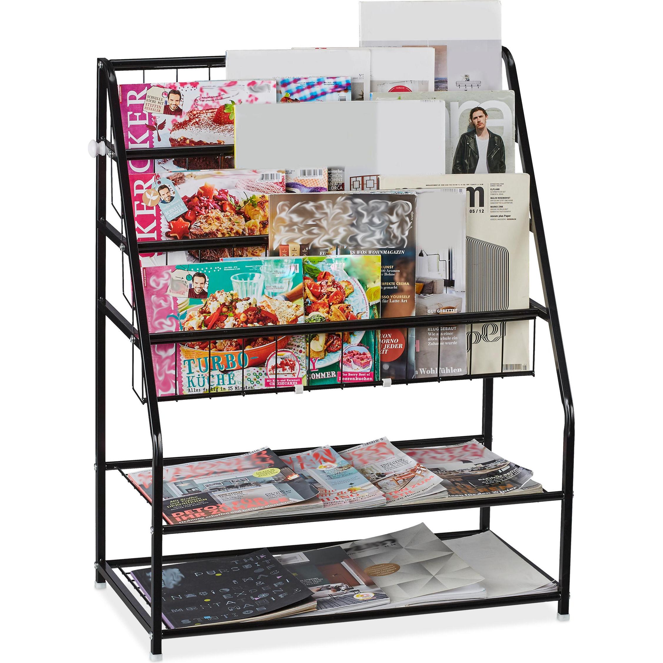 Relaxdays, Zeitungsständer, Zeitschriftenregal (67 x 37 x 81 cm)
