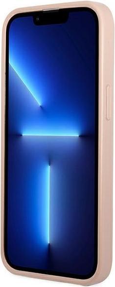 Image du produit Guess GUHCP13MPSATPP iPhone 13 6,1" różowy/pink hardcase SaffianoTriangle Logo Cardslot (Apple iPhone 13, Apple iPhone 14)