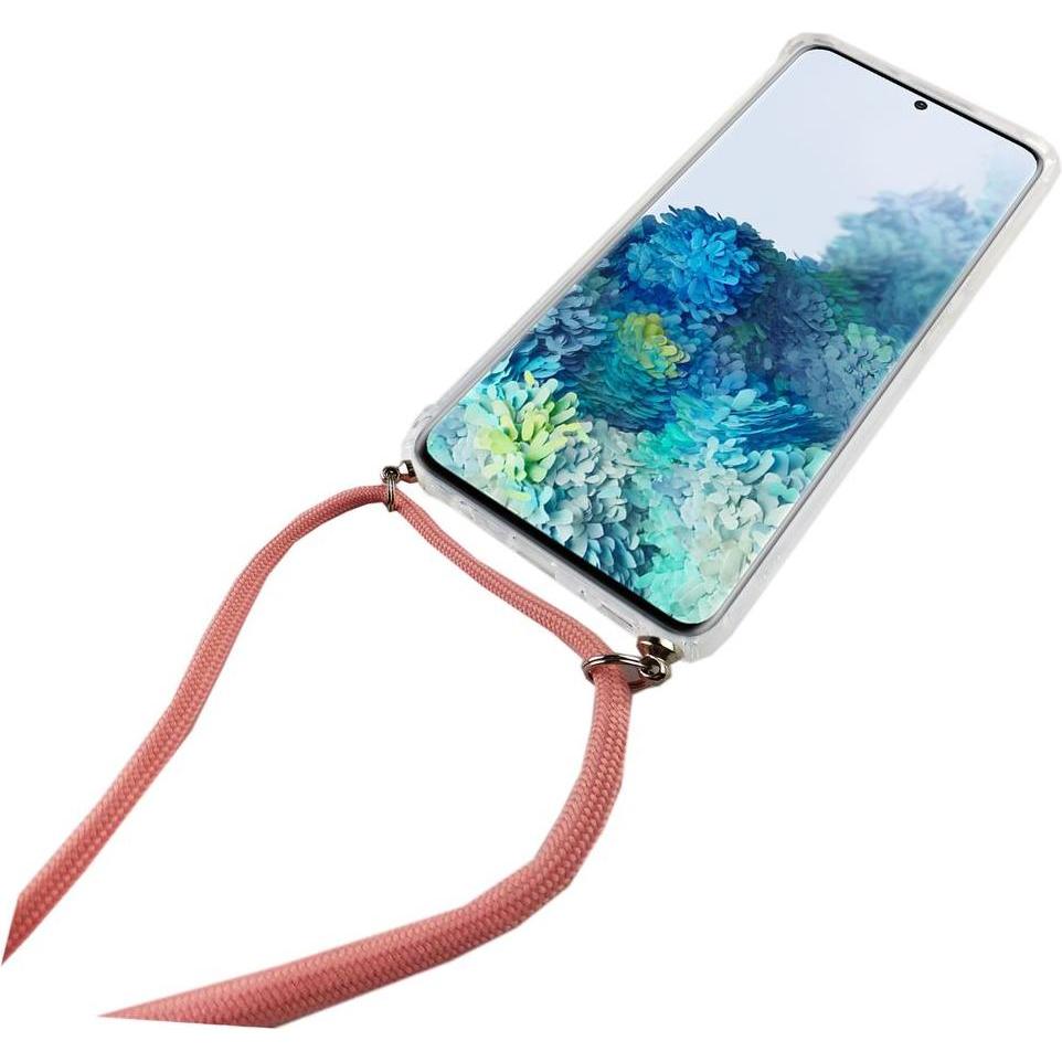 Thumbnail - König Design Handykette für Samsung Galaxy S20 Plus Band Case zum umhängen Kordel Etui Rosa, Handykette, Transparent
