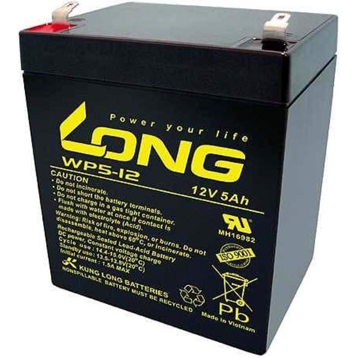 Kung Long, Batterieladegerät, Akku WP5-12 Blei Akku 12 Volt 5Ah z.B. passend für den Batterypack APCRBC140 von APC, es w...