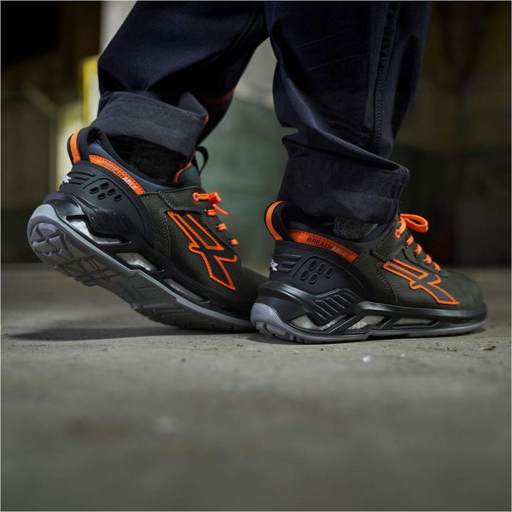 Actual product image Upower U-Power Shoes Duke Anthracite Orange Low Number (S3, 45)