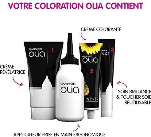 Actual product image Garnier Olia Ammonia-Free Oil-Based Chestnut Hair Dye Chocolat Glacé (Chocolate ice cream)