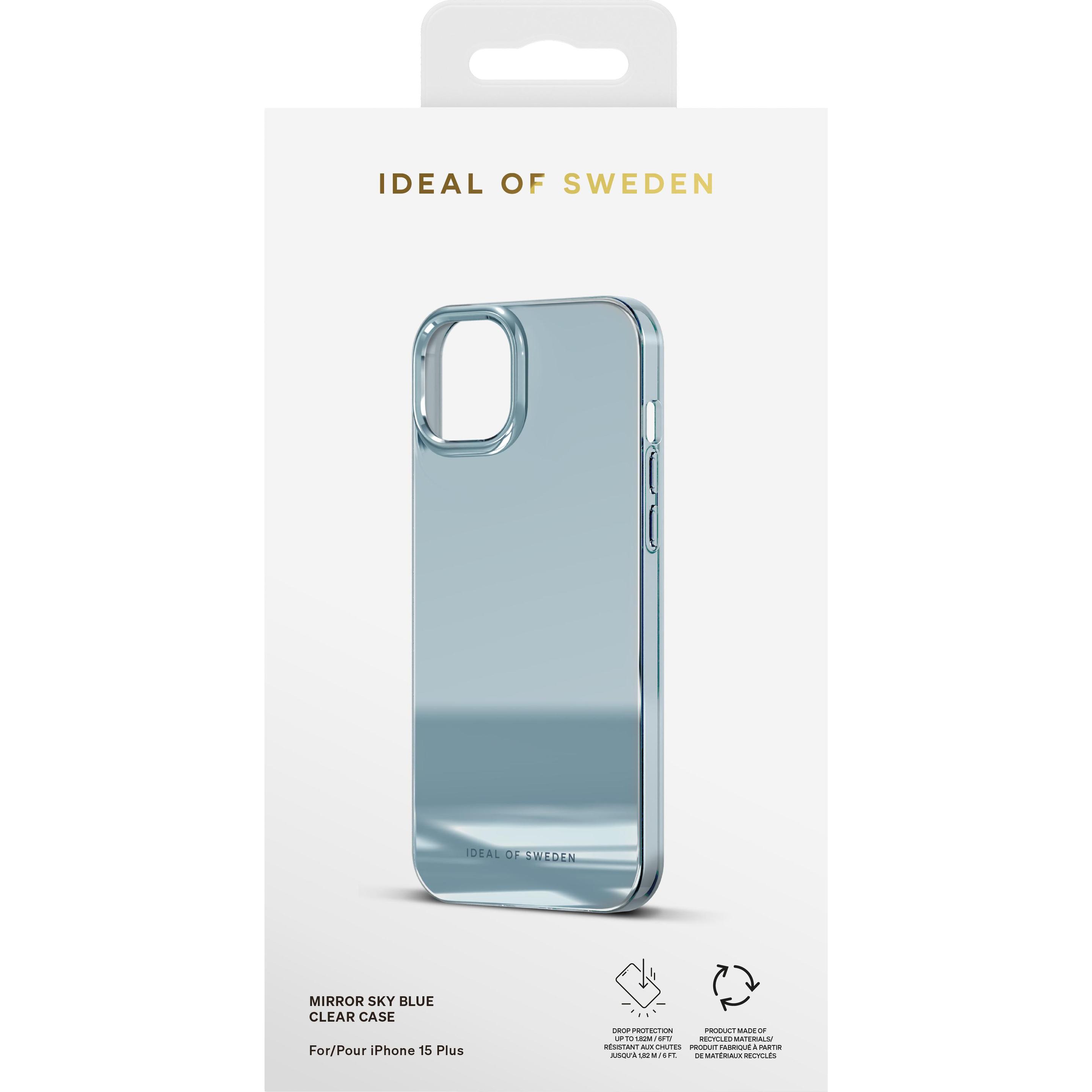 Thumbnail - iDeal Of Sweden iPhone 15 Plus Clear Case, Mirror Sky Blue (Apple iPhone 15 Plus), Smartphone Hülle, Blau