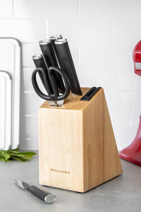 Produktbild KitchenAid Classic 6-Piece Knife Set with Block, Sharp High-Carbon Japanese Steel Kitchen Knives and