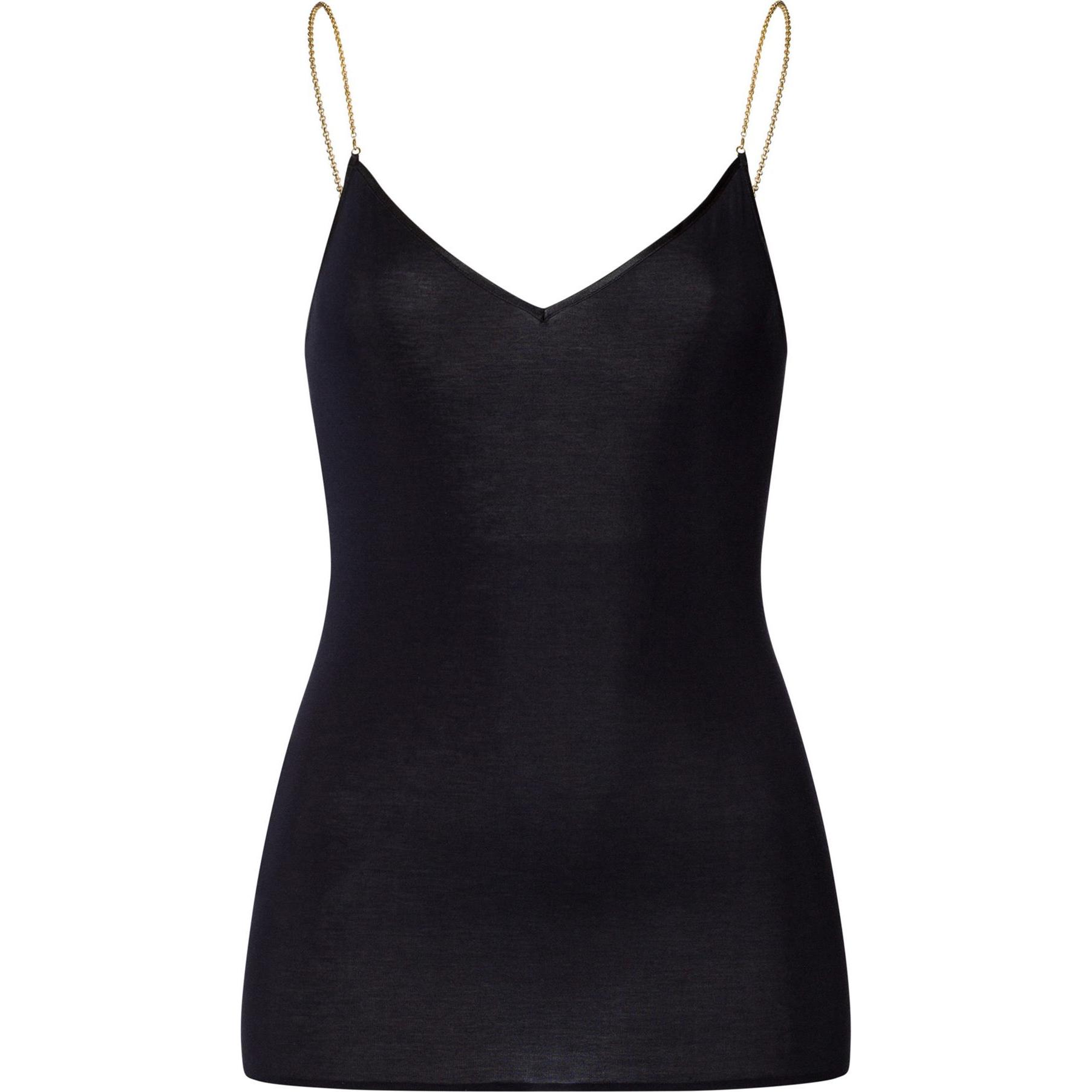 Hanro, Damen, Shirt, Spaghettitop Cotton Seamless, Schwarz, (M)