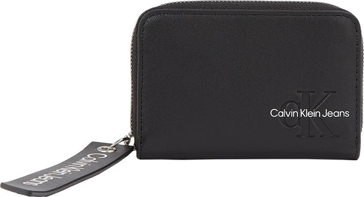 Actual product image Calvin Klein CKJ Sculpted Med Zip Around Tag Wallet Black