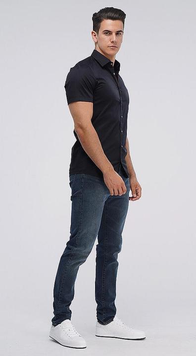 Immagine prodotto Olymp Camicia Level 5 Bodyfit nera 1/2 braccio Gr.40 (40)