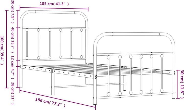 Image du produit vidaXL Bettgestell (200 x 200 cm)