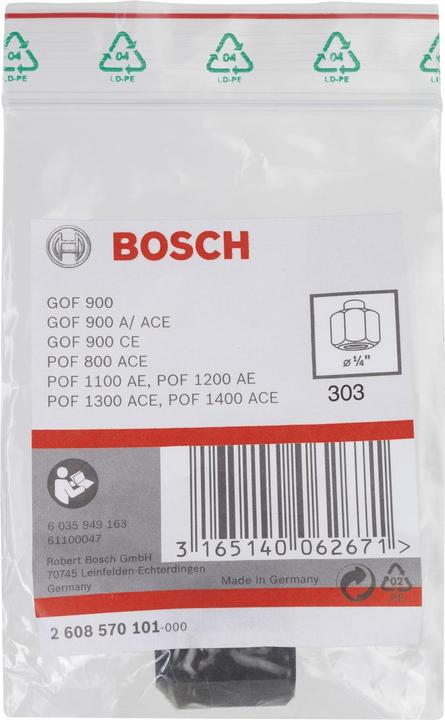 Produktbild Bosch Professional Zubehör Spannzange, 1/4-Zoll, 19 mm