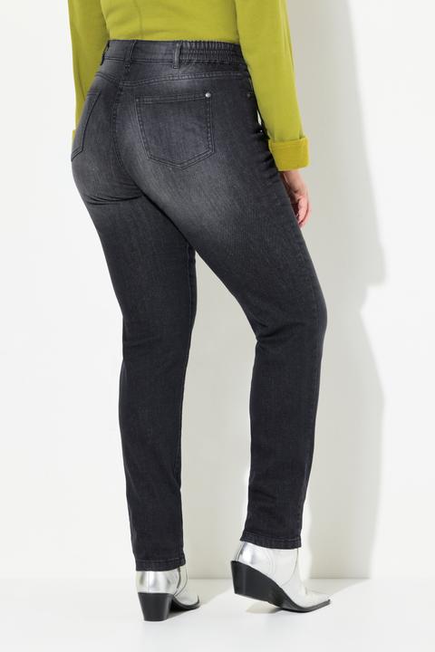 Immagine prodotto Ulla Popken Jeans modello Sarah con taglio della gamba aderente e applicazioni (28)