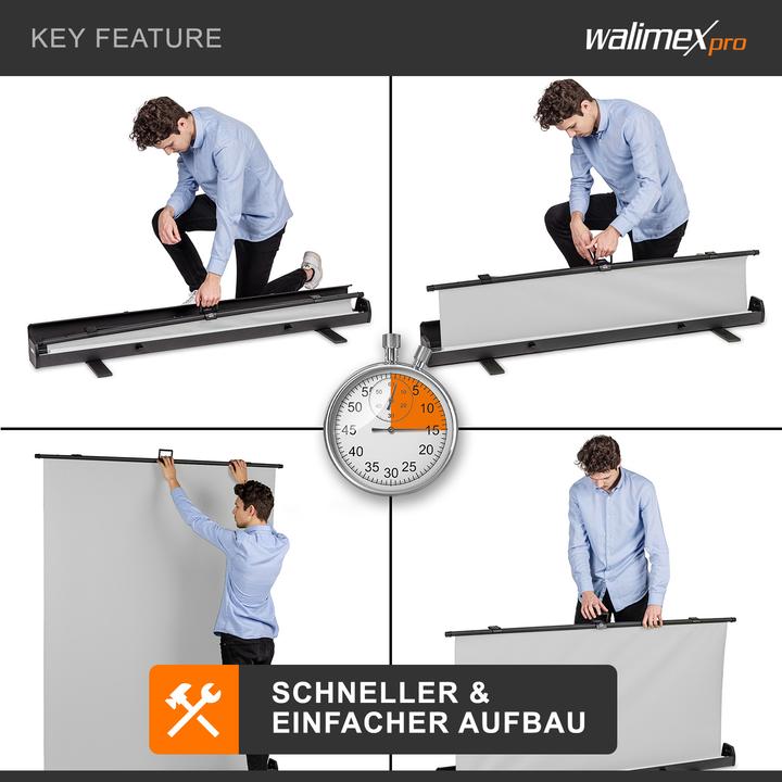 Produktbild Walimex pro pro Roll-up Panel Hintergrund 155x200cm (155 cm, 200 cm)