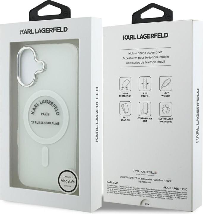 Actual product image Karl Lagerfeld - IML Karl RSG Logo MagSafe (KLHMP17SHKRSGPT) - iPhone 17 - Transparent (Apple iPhone 17)