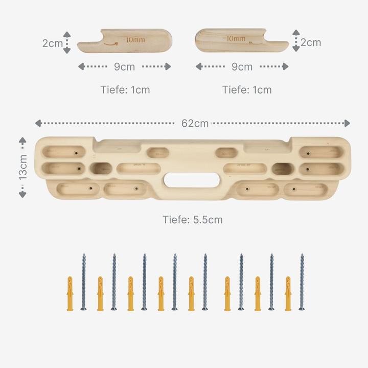 Produktbild Hermex Hangboard Kletterbrett Fingerboard Kletterzubehör Trainingsboard