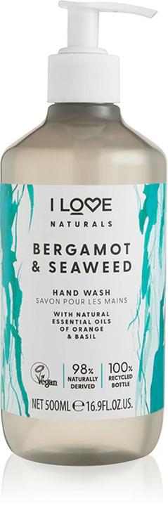 Produktbild I Love Naturals Bergamotte & Meeresalgen Handwäsche mit natürlichen Ölen von Orange & Basilikum (Flüssigseife, 500 ml)