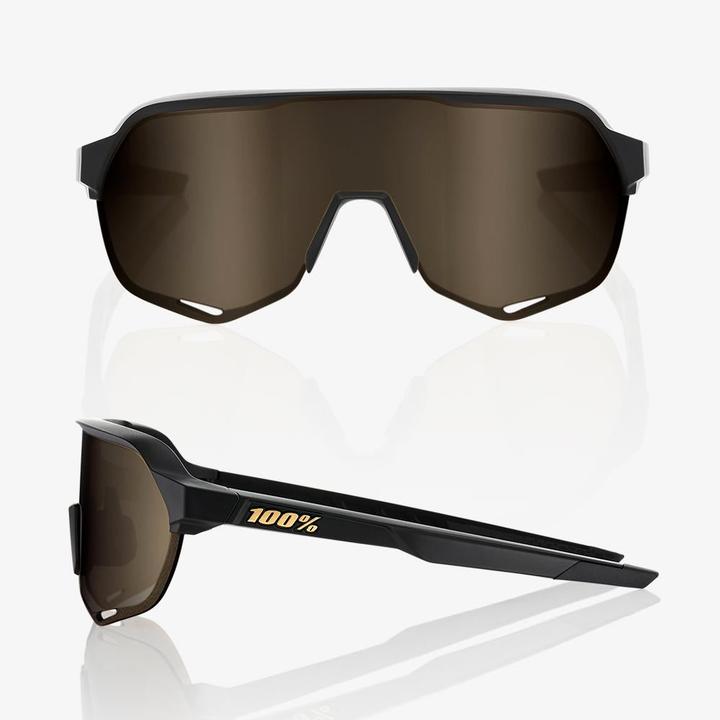 Image du produit 100% S2 Matte Black Soft Gold Mirror Lens (Noir mat, Or)