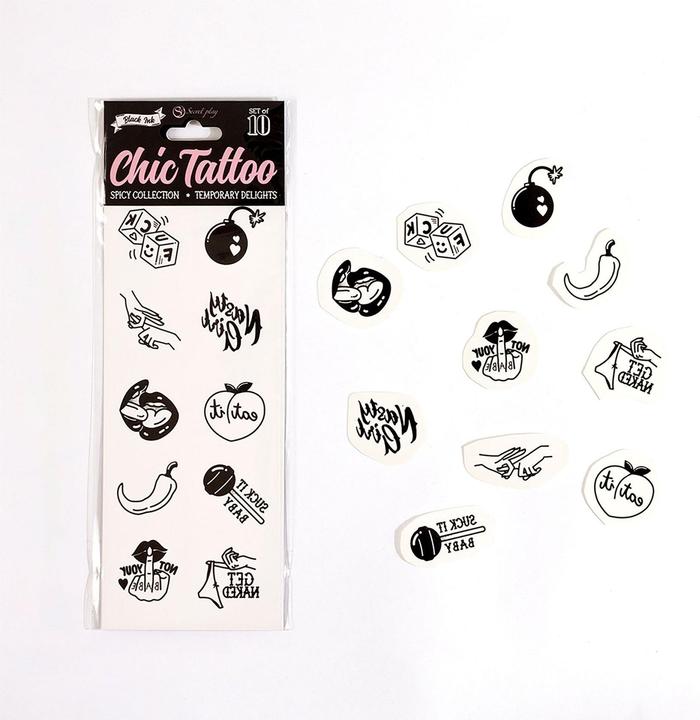 Produktbild Secret play Set Of 10 Spicy Collection Temporary Tattoos