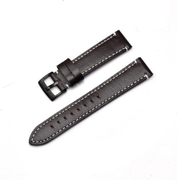 MU Classic AH Series Echtleder Ersatz Armband (18 mm, Echtleder, vivoactive 4S, vivomove 3S, 18mm Anstossbreite)