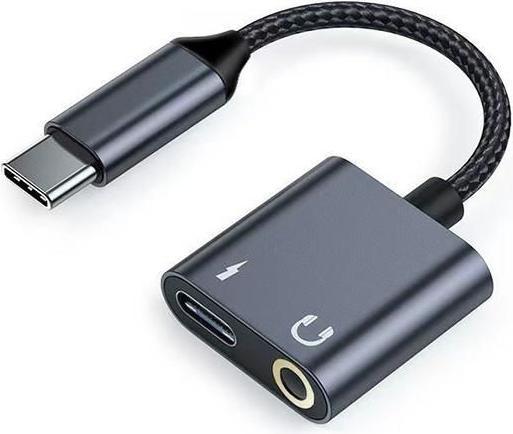 Produktbild Beline Adapter rozdzielający USB-C na USB-C/Jack 3,5mm czarny/black DAC BLNAA01 (USB Typ C, 3.5mm Klinke, USB Typ C)