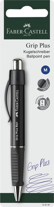 Actual product image Faber-Castell Grip Plus Ball (Black, Metallic green, 1x)