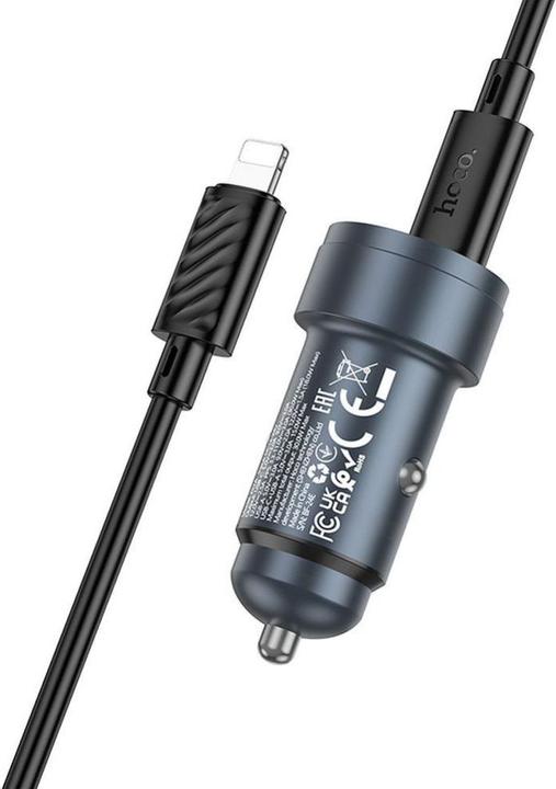 Produktbild Hoco Auto charger Car charger USB A + USB C QC3.0 PD 30W + cable USB C to Lightning Z57A black