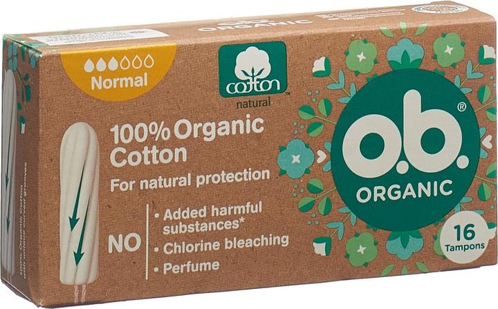 Actual product image o.b. Organic Normal Box (16 x, Regular)
