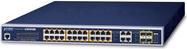 Actual product image Planet 24-Port 10/100/1000T Ultra PoE Managed Switch & 4-Port Gigabit TP/SFP Combo Ports 600 Watts PoE B... (24 Ports)